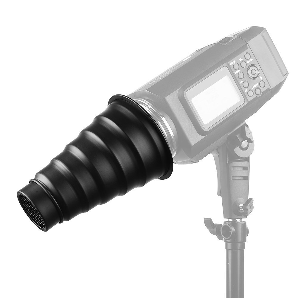 Snoot Godox acople Bowens + panal de abeja
