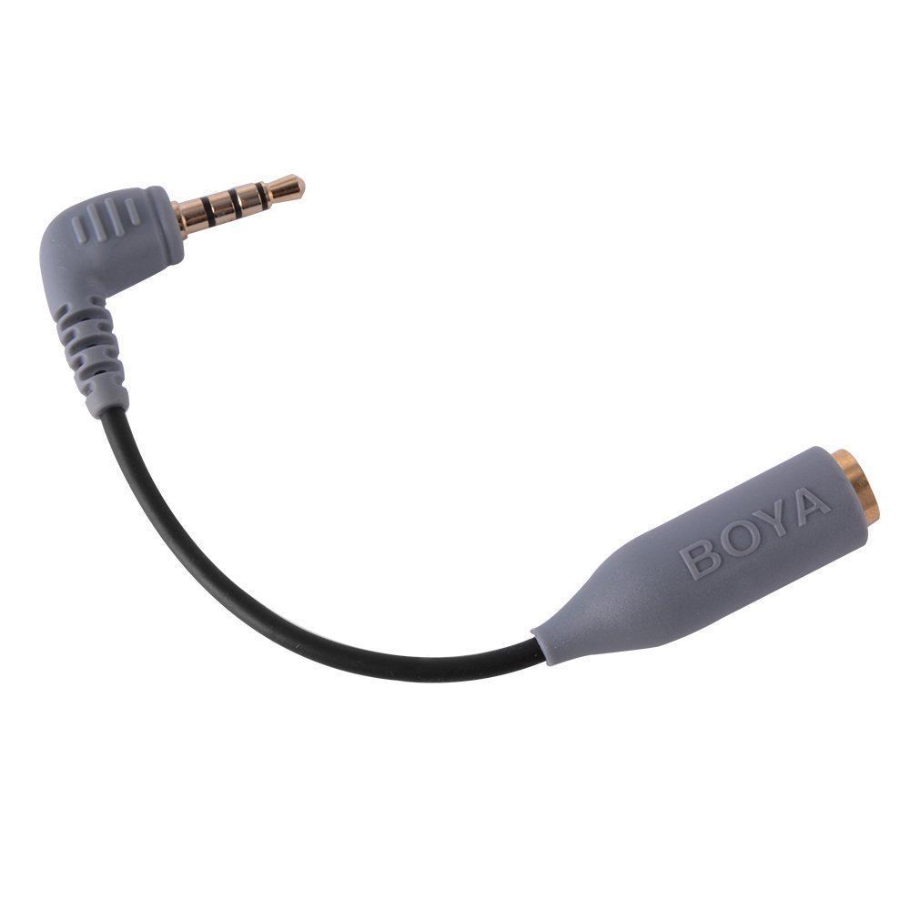 Adaptador TRS hembra 3.5mm a TRRS macho 3.5mm Boya BY-CIP2