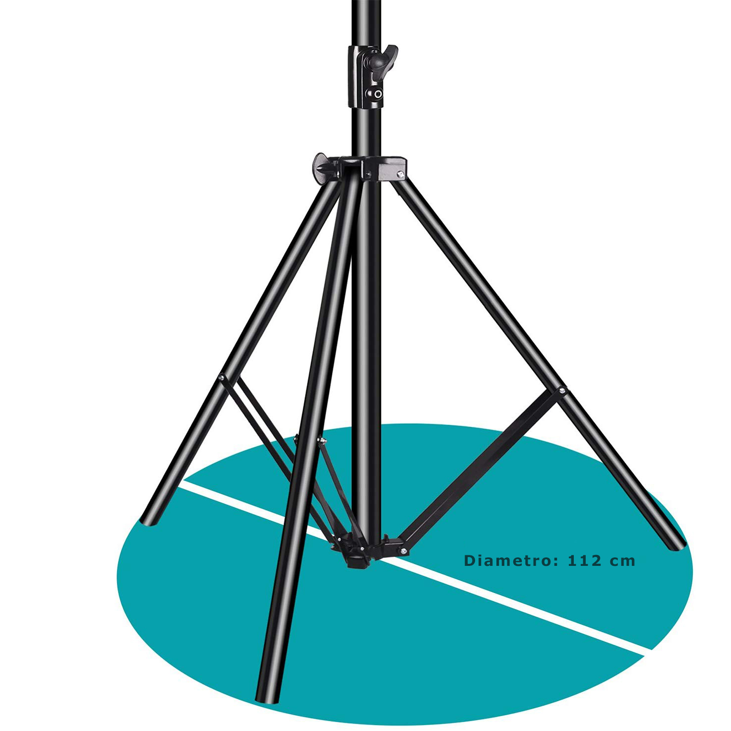 Pedestal de iluminación de 280cm, 8 kg de carga, freno de aire