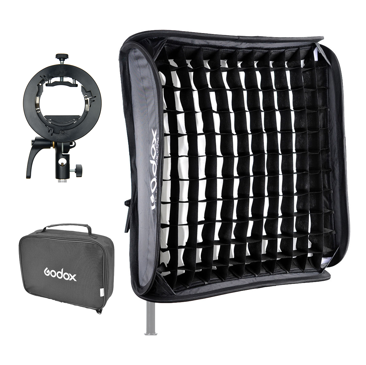 Softbox Godox 80x80cm con Bracket Tipo S2 y panal de abeja