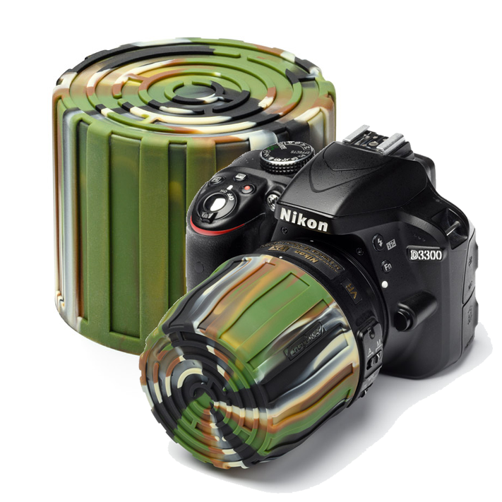 Tapa easyCover Lens Maze CAMUFLAJE, para diámetros de 52 a 77mm