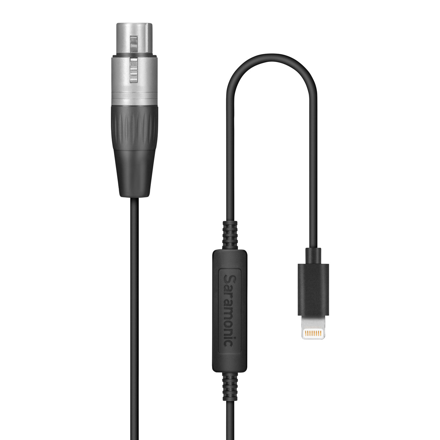 Cable adaptador Saramonic LC-XLR, XLR hembra a Lightning.