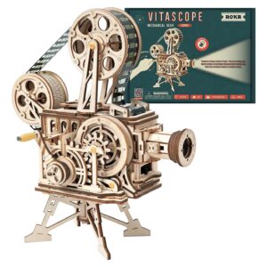 Proyector clasico Vitascope de juguete, para armar, en madera