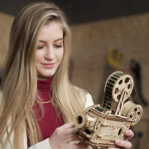 Proyector clasico Vitascope de juguete, para armar, en madera