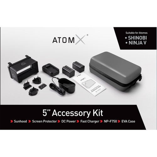 Kit completo de accesorios Atomos para monitores Shinobi, Shinobi SDI y Ninja V