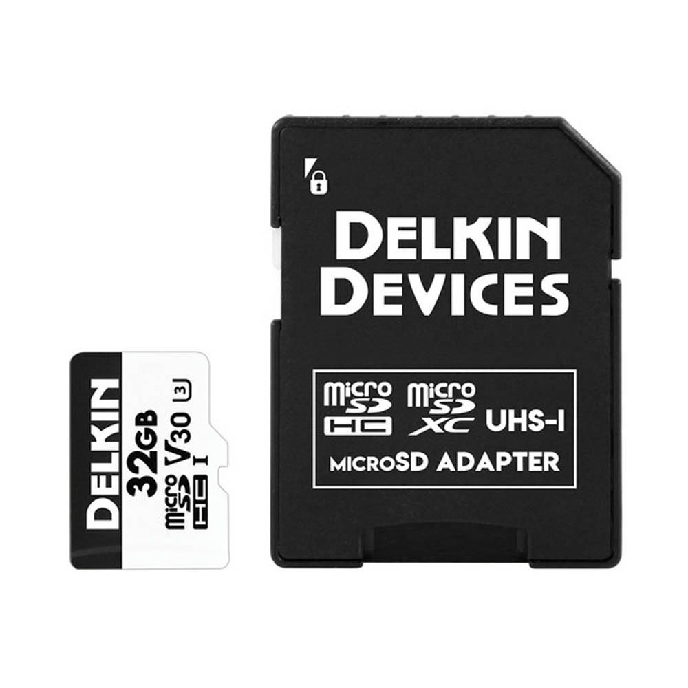 Memoria Delkin 32GB Hyperspeed microSD UHS-I SDHC U3 V30