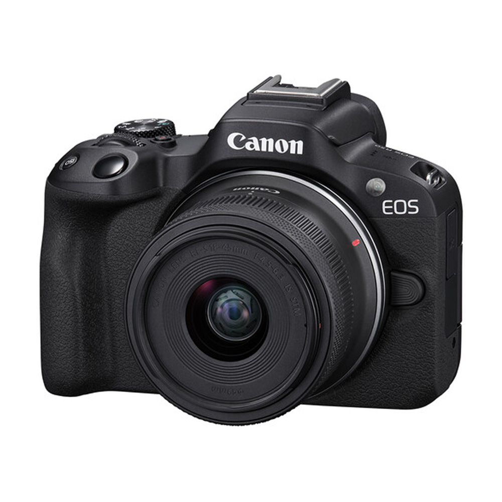 Cámara Mirrorless Canon R50 con lente RF-S 18-45mm IS STM