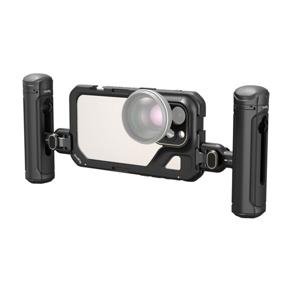 Kit de Jaula y 2 mangos empuñaduras laterales SmallRig 4397 para Iphone 15 Pro