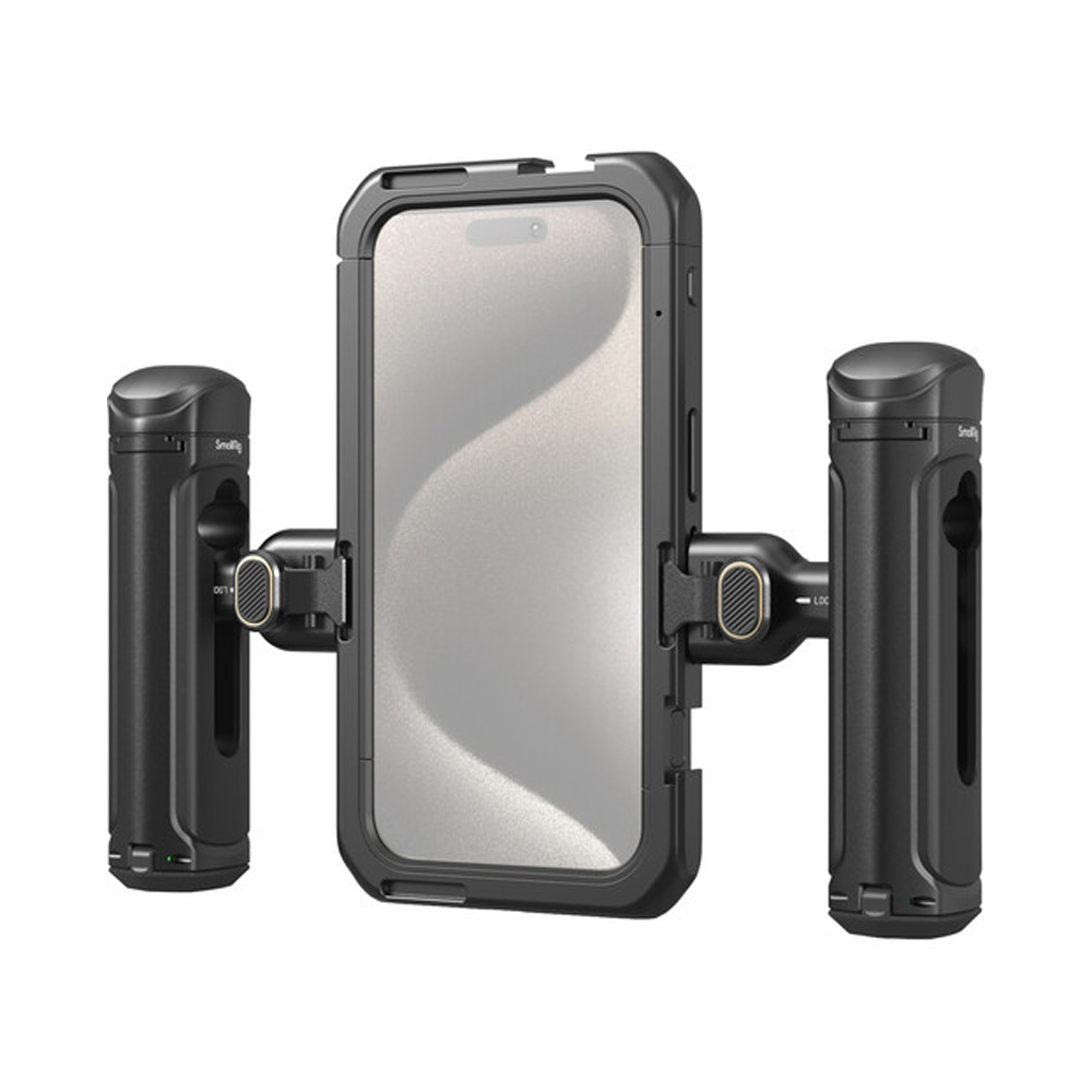 Kit de Jaula y 2 mangos empuñaduras laterales SmallRig 4397 para Iphone 15 Pro