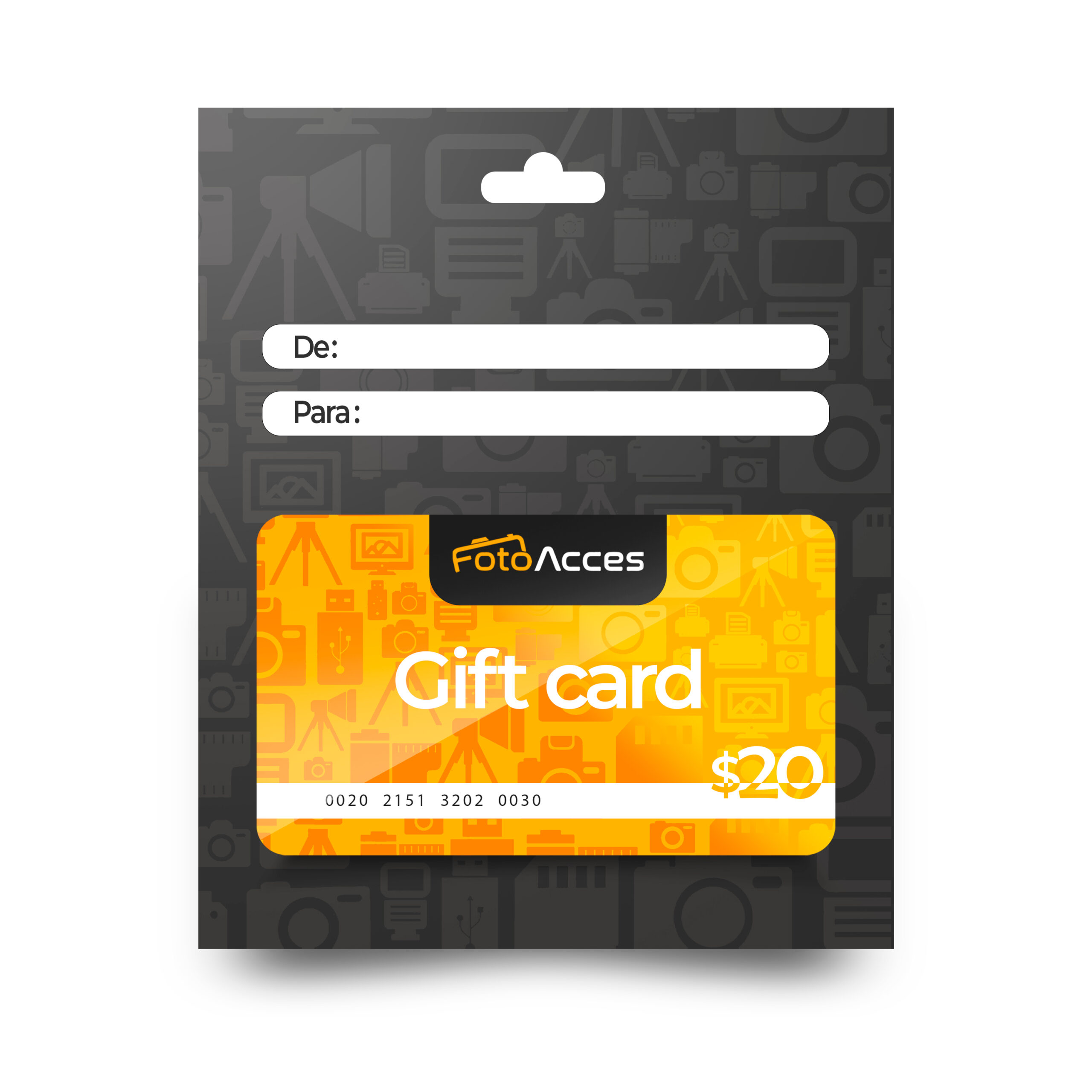 Tarjeta de regalo de $20