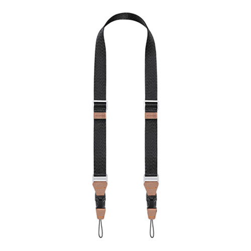 Correa de cuello K&F Concept de Nylon negro con aplicaciones de cuero (KF13.115V1)