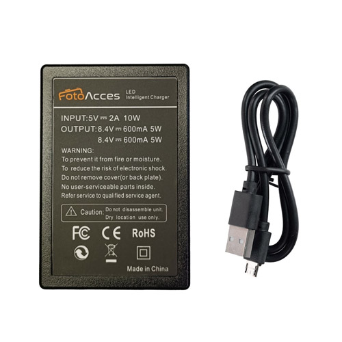 Cargador Fotoacces USB doble con LCD para NP-W235