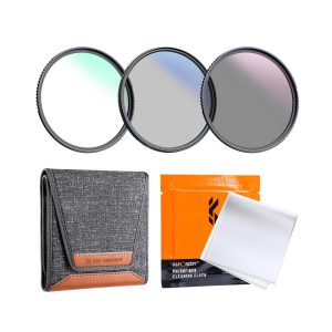 Kit de filtros K&F Concept Keen Series 72mm, capa azul (MCUV + CPL + ND4)