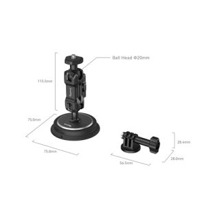 Soporte de ventosa magnética con brazo mágico SmallRig 4466 para cámaras de acción