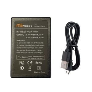 Cargador Fotoacces USB doble con LCD para NP-W126