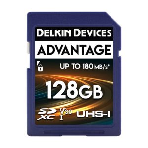 Memoria SD Delkin Devices 128 GB ADVANTAGE UHS-I SDXC, V30, U3, Class 10, 180MB/s
