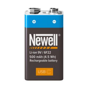 Batería recargable USB-C Newell 9V, 500mAh, Li-ion