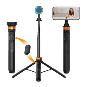 Mini trípode magnetico extensible para Celular con control remoto K&F Concept MS19, 160cm