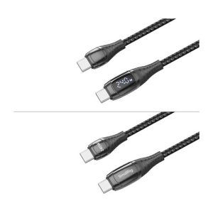 Cable de poder SmallRig 240W USB-C a USB-C con mini pantalla (5113)