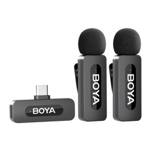 Micrófonos inalámbricos dobles Boya BY-V20 v2.0 para USB-C