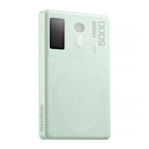 Godox MA5R RGB 2 en 1 Luz LED y Power Bank color Mint Green
