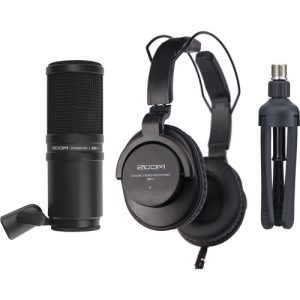 Kit para Podcast ZOOM ZDM-1, con micrófono dinámico, auriculares, trípode, cable XLR 3m