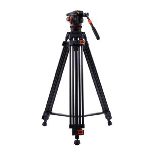 Trípode de Video K&F Concept VA3+BV40 con cabeza fluida, 10kg, 1.91m.