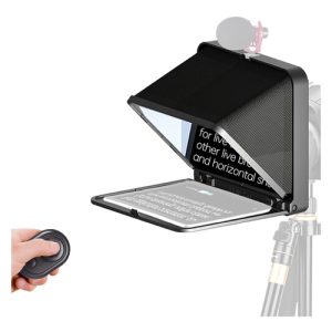 Teleprompter portátil Lensgo TC7 para celulares y cámaras, proyección de hasta 8"